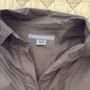 French Connection Black Button-Up Shirt